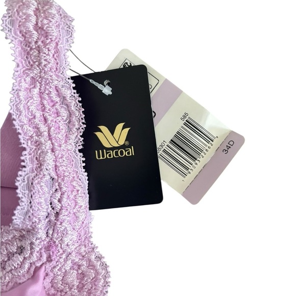 Wacoal Women’s Lace Trim Lavender - Size 34D Softy Styled Underwire Bra - Picture 5 of 7